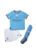 Manchester City Erling Haaland #9 Babytruitje Thuis tenue Kind 2022-23 Korte Mouw (+ Korte broeken)
